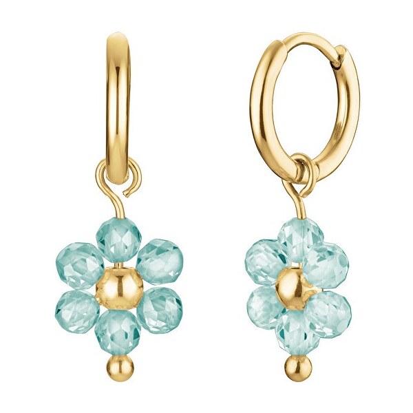 Rosefield Pozlátené kruhy s kvetinovými príveskami Essentials JEBFG 66579296