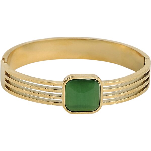 SOHI Náramok Zelma zlatá / zelená / strieborná 65657250