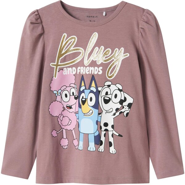 NAME IT Tričko NMFAria Bluey námornícka modrá / zlatá / svetlofialová 65658893