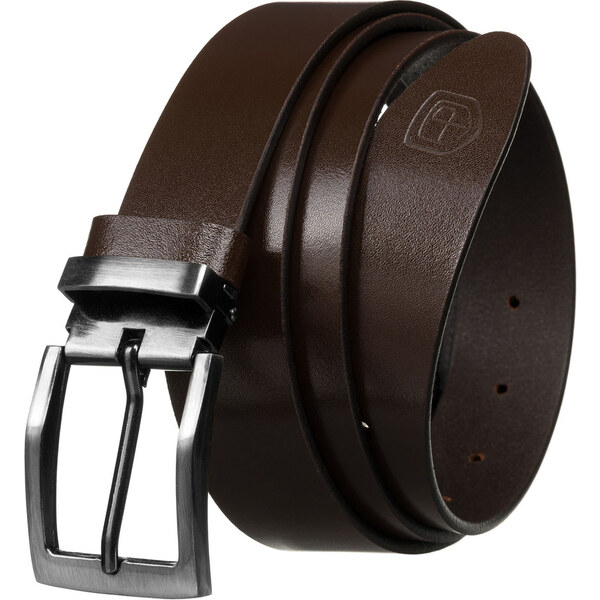 Pánsky opasok z pravej hnedej kože s klasickou prackou - Peterson 65043819