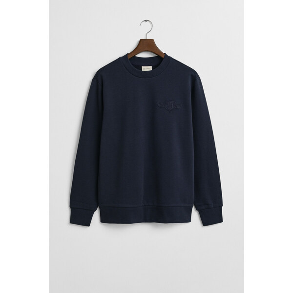 MIKINA GANT REG TONAL SHIELD C-NECK SWEAT EVENING BLUE 65043830