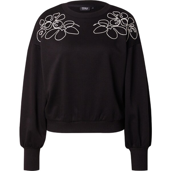ONLY Mikina ONLBROOKE čierna / biela 65888030