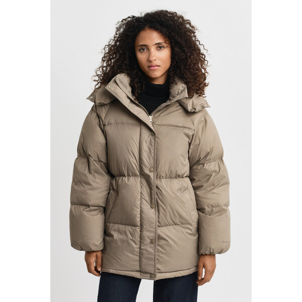 BUNDA GANT MID LENGTH DOWN JACKET TAUPE BEIGE 65451052