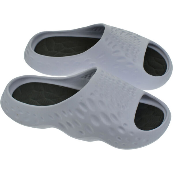 JOHN-C Biele chunky komfortné šľapky s 3D povrchom 65045080