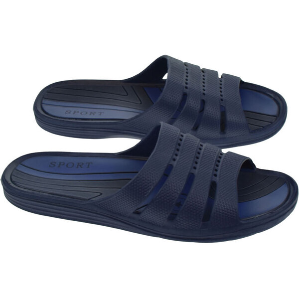 JOHN-C Pánske nadrozmerné modré gumené šľapky ŠPORT 47-50 65045088