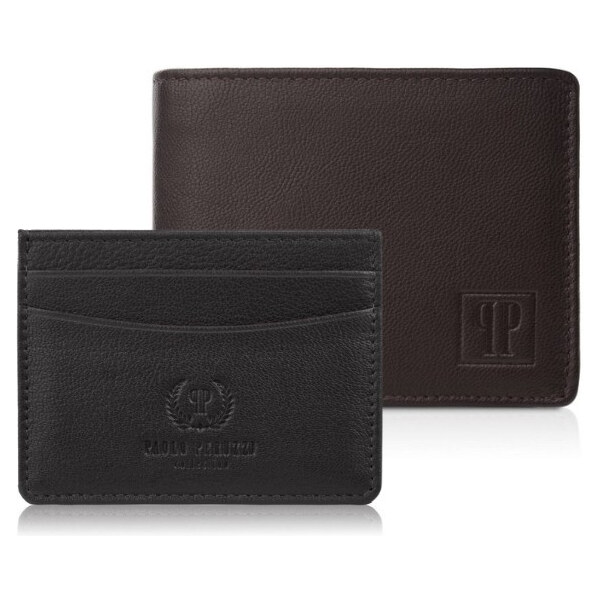 Paolo Peruzzi Pánska darčeková sada, kožená peňaženka a puzdro na 65046318