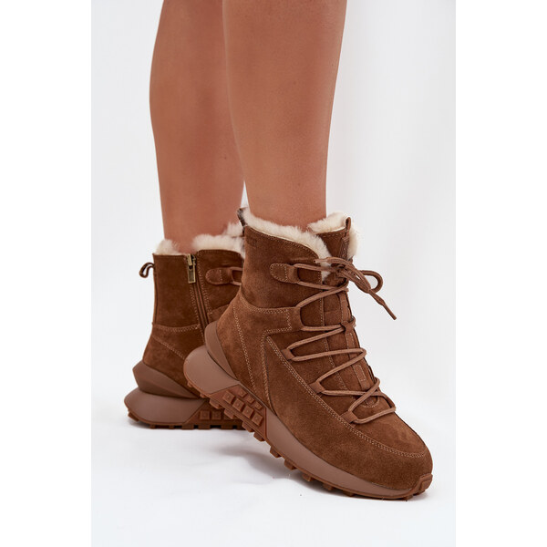 BIG STAR SHOES Dámske Snehové Topánky Z Semišu S Kožušinou Big Star 65047446