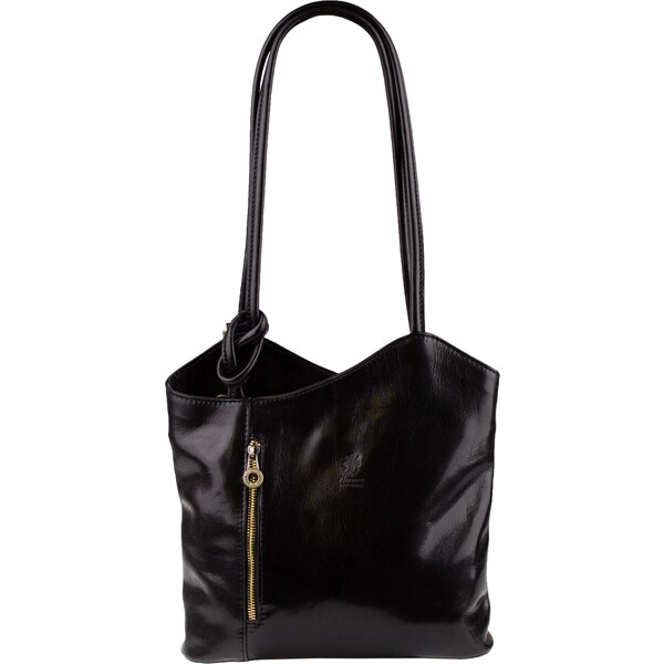 Čierna kožená talianska kabelka Clarise Nuova Nera NovaKabelka.sk 65048690