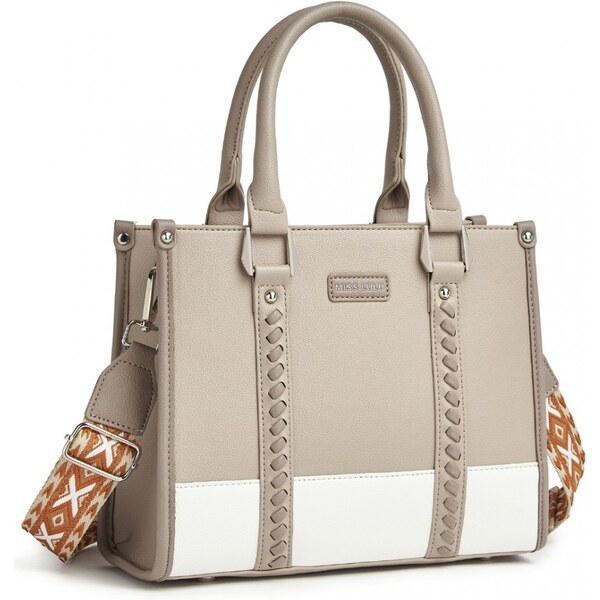 Miss Lulu Kabelka - priestranná s etno popruhom, khaki 66088303