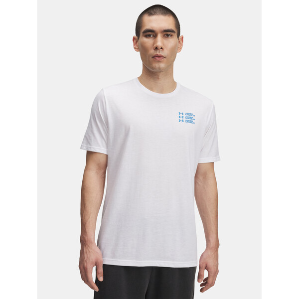 Mens T-shirt Under Armour UA TRIPLE STACK LC LOGO SS-WHT - Mens 65236934
