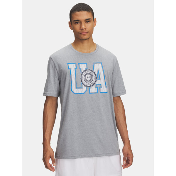 Mens T-shirt Under Armour UA COLLEGE CREST LOGO SS-GRY - Mens 65233139