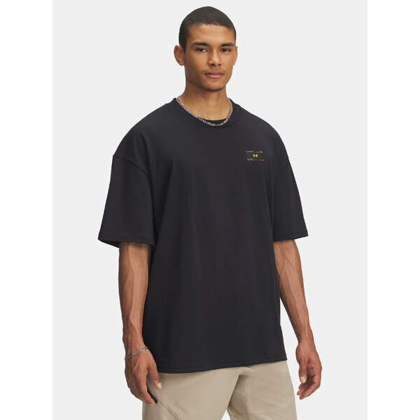 Mens T-shirt Under Armour UA HWT WOVEN LABEL SS-BLK - Mens 65233148