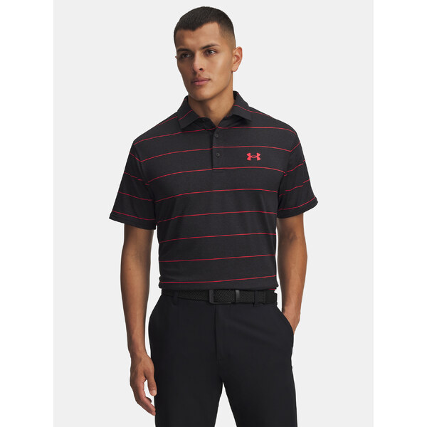 Mens T-shirt Under Armour UA Playoff 3.0 Stripe Polo-BLK - Men 65236943