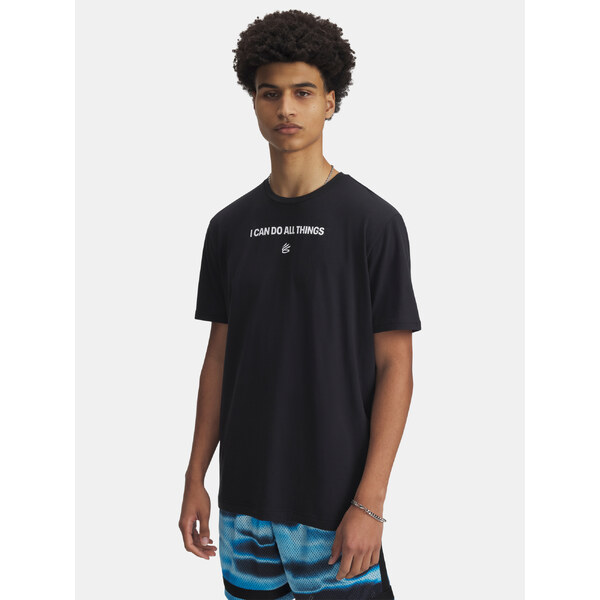 Mens T-shirt Under Armour Curry Playable Tee 2-BLK - Mens 65233213