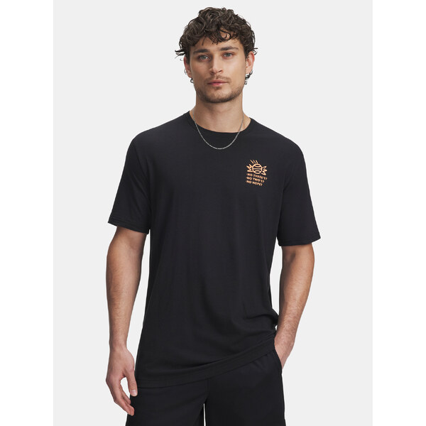 Mens T-shirt Under Armour UA M 60/40S Cant Hoop SS-BLK - Men 65236952