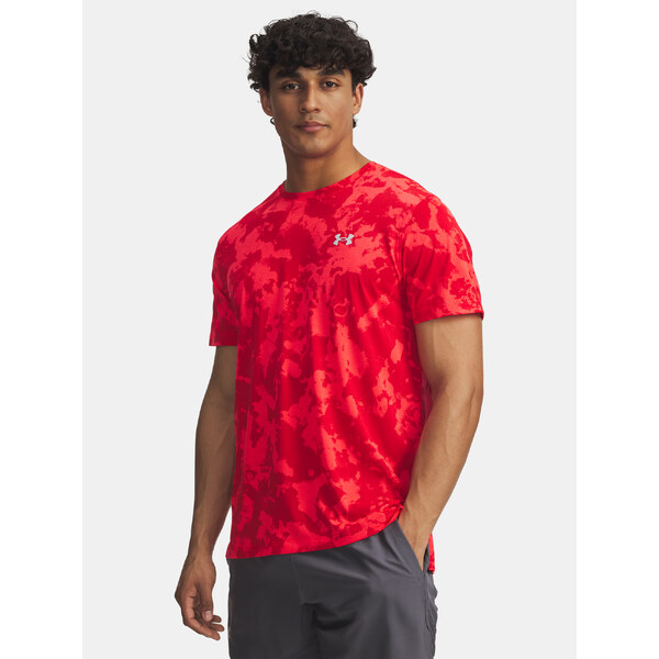 Mens T-shirt Under Armour UA Launch Printed SS-RED - Mens 65236953
