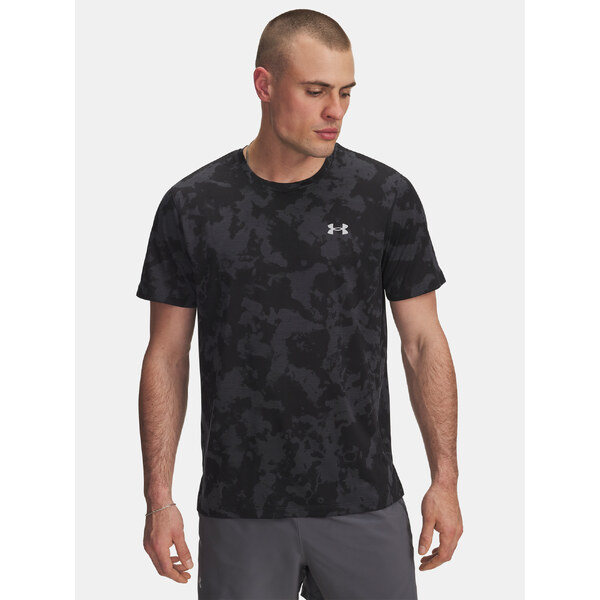 Mens T-shirt Under Armour UA Launch Printed SS-GRY - Mens 65236957