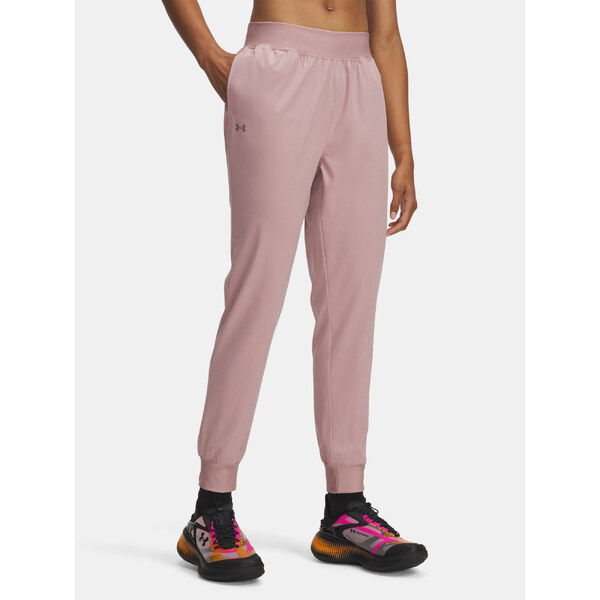 Womens sports pants Under Armour UA Rival Hi Rise Woven Pant-PNK - 65233254