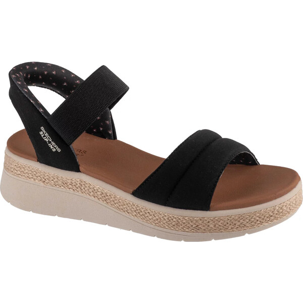 Čierne dámske sandále na kline Skechers Slip-Ins: BOBS Sun Ray 114413 65051800