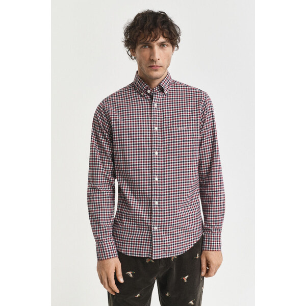 KOŠEĽA GANT REG TWILL GINGHAM SHIRT PLUMPED RED 65051941