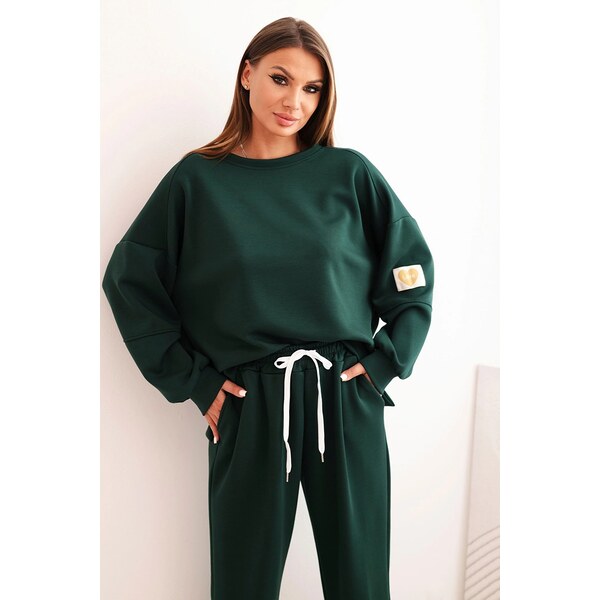Kesi Włoski Komplet dámsky maslový s voľnou mikinou a nohavicami s 65064105