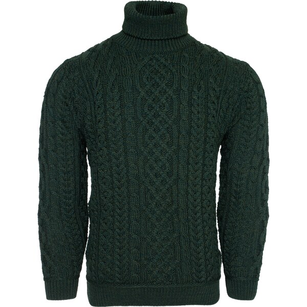 Pánsky vlnený sveter Vlnka S11 tmavo zelená veľkosti oblečenia XXL 65797000