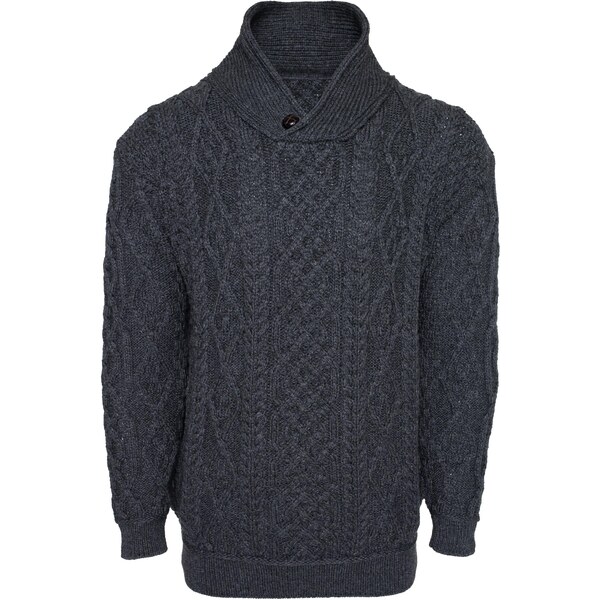 Pánsky vlnený sveter Vlnka S18 tmavo sivá veľkosti oblečenia M 65797002