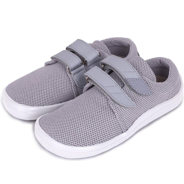 Detské barefootové priedušné tenisky na suchý zips Beda sivá veľkost 65796932