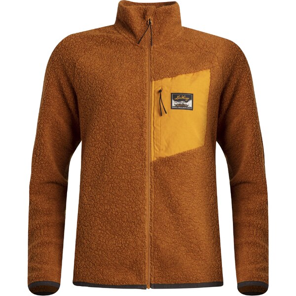 Dámska mikina s vlnou Merino Flok Lundhags hnedá veľkosti oblečenia S 65797070