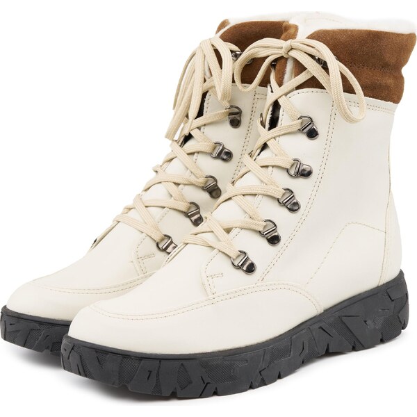 Vlnka Dámske kožené zimné topánky s ovčou vlnou Lada biela veľkosti 65798905