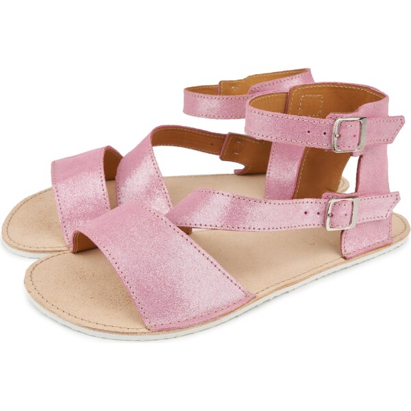 Vlnka Dámske barefoot kožené sandále Imogen ružová veľkosti obuvi - 65797197