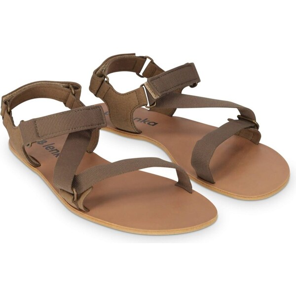 Kožené barefoot sandále Be Lenka Flexi oliva veľkosti obuvi - dospelí 65797210