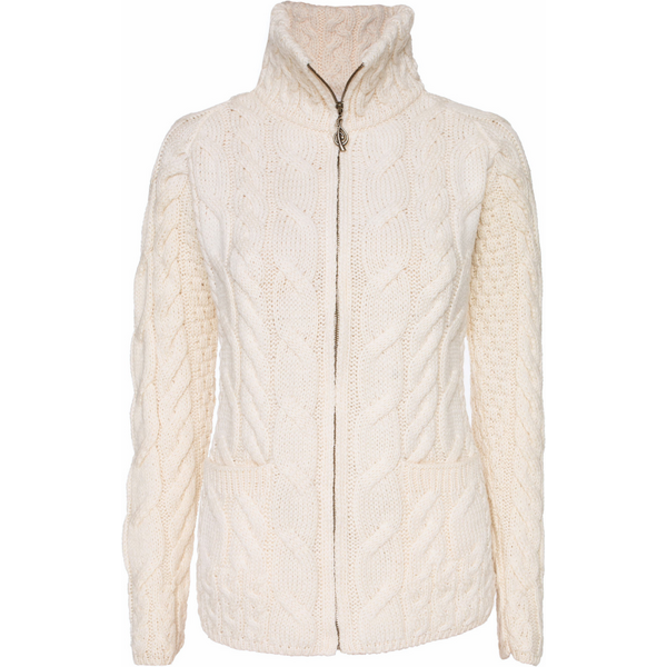 Vlnka Dámsky vlnený sveter Supersoft Merino na zips prírodná veľkosti 65797240