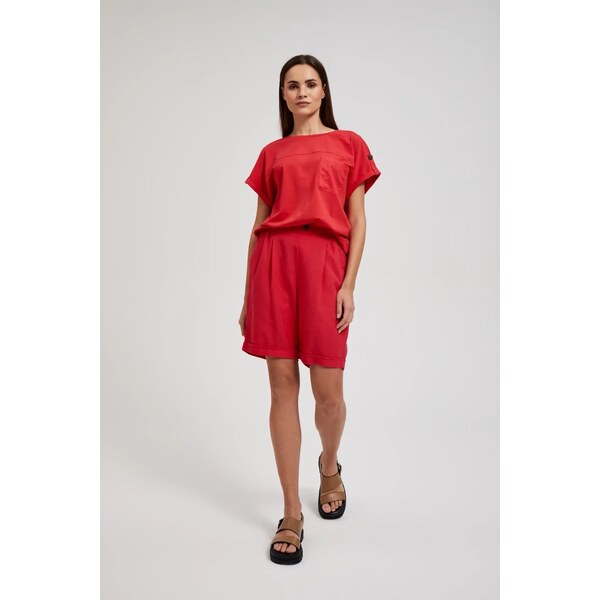 Womens viscose shorts MOODO - red 65387398