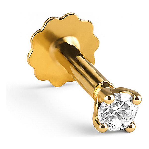 Brilio Drobná piercingová single náušnica s kubickým zirkónom 14/763 66586480