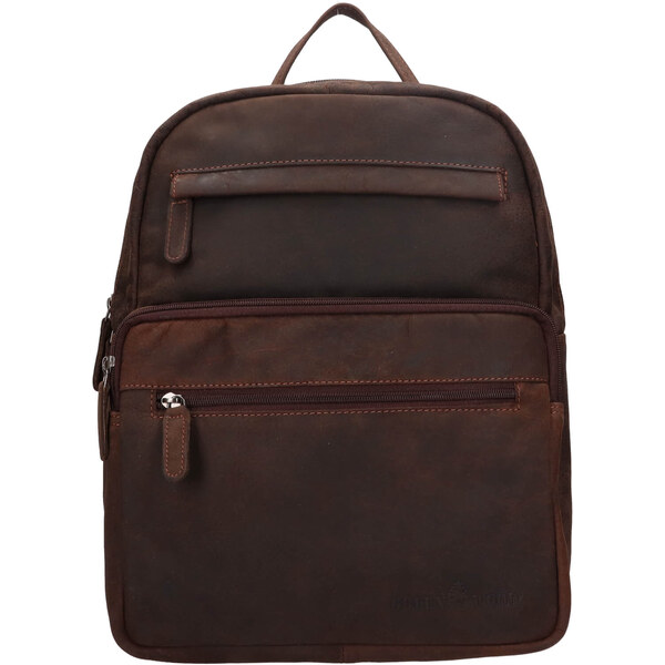 Vintage dámsky kožený batoh Greenwood Beate - tmavo hnedá 65065312