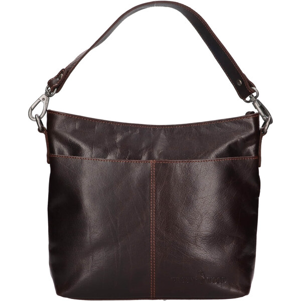 Dámska kožená kabelka Greenwood Stella - tmavo hnedá 65065316