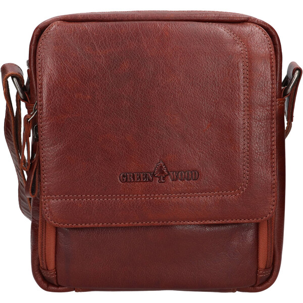 Pánska kožená taška cez rameno Greenwood Monte - koňak 65065318