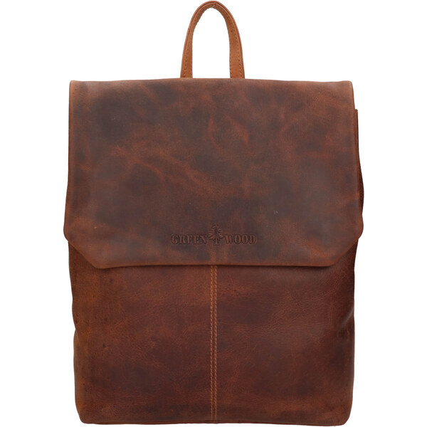 Vintage dámsky kožený batoh Greenwood Marta - svetlo hnedá 65065322