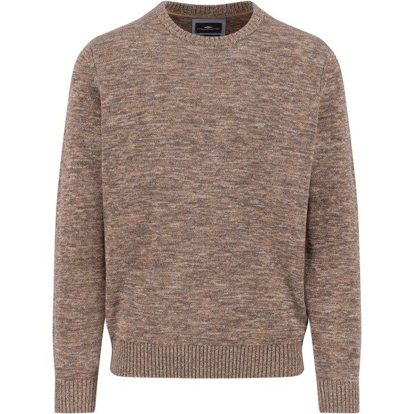 Pánsky hnedý melírovaný bavlnený pulóver FYNCH-HATTON 65066540