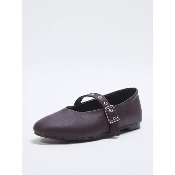 Trendyol Baleríny s ramienkom gaštanová 64339376