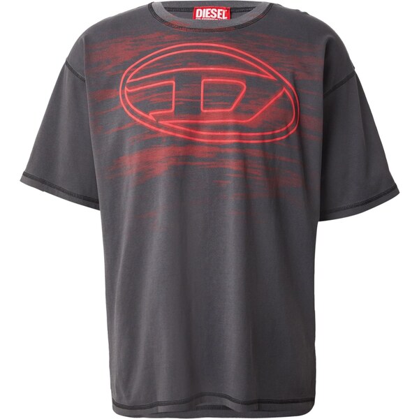 DIESEL Tričko T-BOXT-T5 sivá / oranžovo červená 65068076