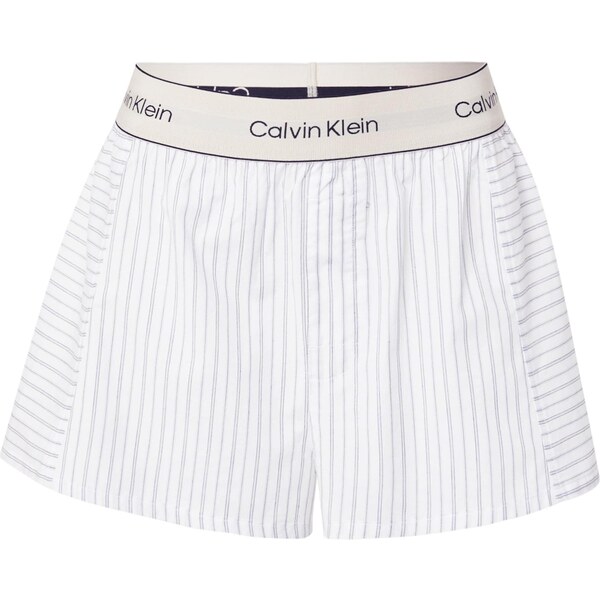 Calvin Klein Underwear Pyžamové nohavice krémová / tmavomodrá / biela 65888751