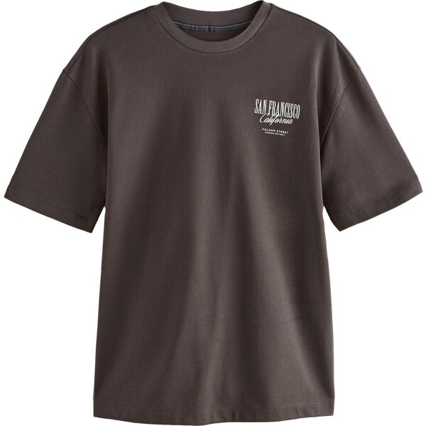 Next Tričko čokoládová / biela 65493845