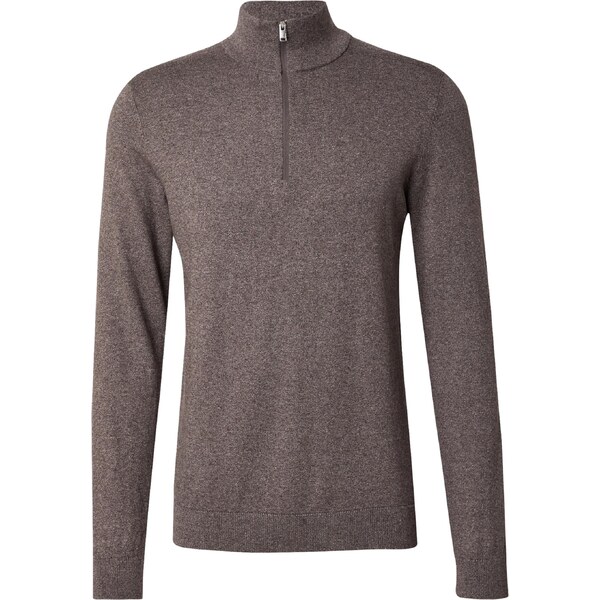 SELECTED Sveter SLHBERG hnedá melírovaná 66709547