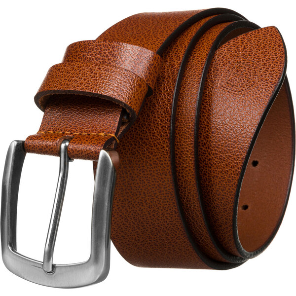 Svetlohnedý, 4cm široký pánsky kožený opasok s klasickou kovovou 65068367