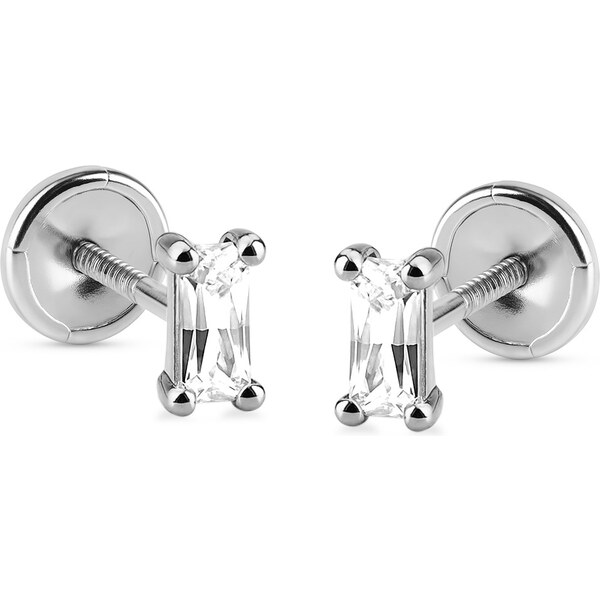 Brilio Decentné náušnice z bieleho zlata s kubickým zirkónom 14/250 66583410