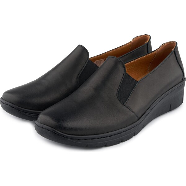 Vlnka Dámske kožené poltopánky Andrea čierna veľkosti obuvi - dospelí 65797254