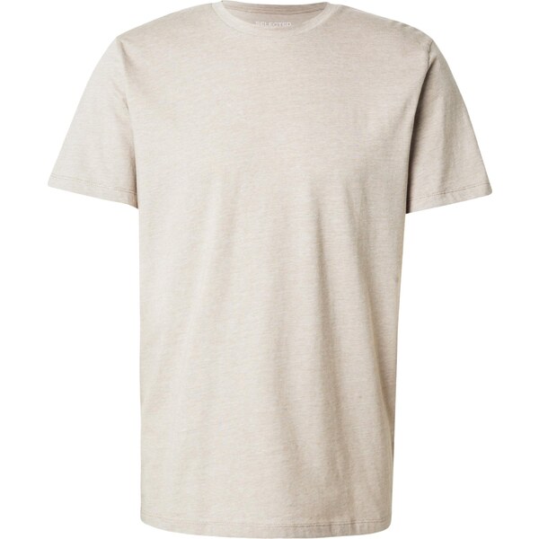 SELECTED Tričko SLHASPEN béžová melírovaná 65121064