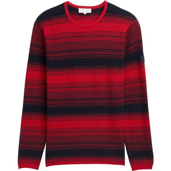 TOM TAILOR Sveter tmavomodrá / červená 65474980